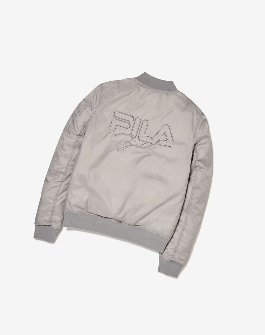 Fila Lau Bomber Jacket 289 Ash | 34GOTZFSI