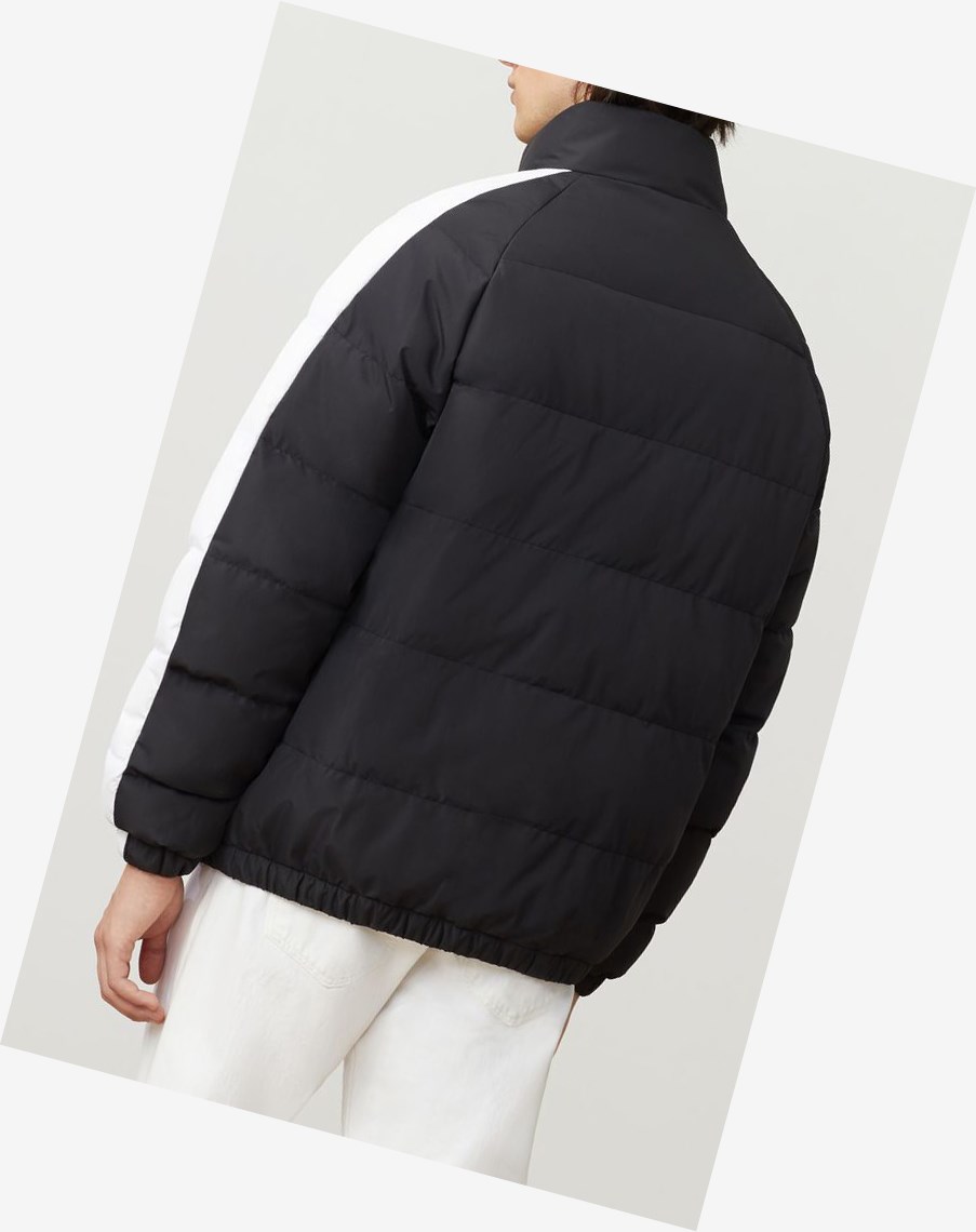 Fila Ledger Puffa Jacket Blk/Wht | 02XZYMHPG