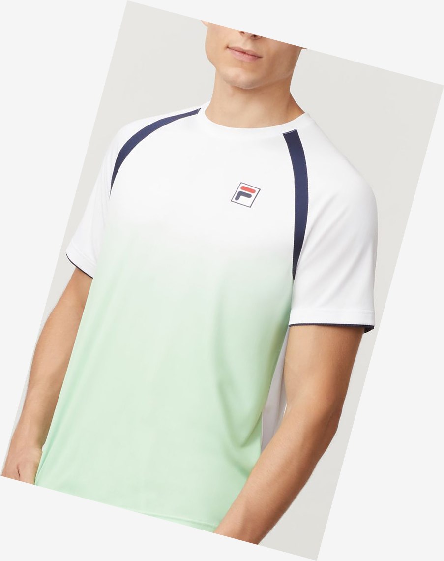 Fila Legend Ombre Print Crew Wht/Navy/Pblu | 73XONPGRM