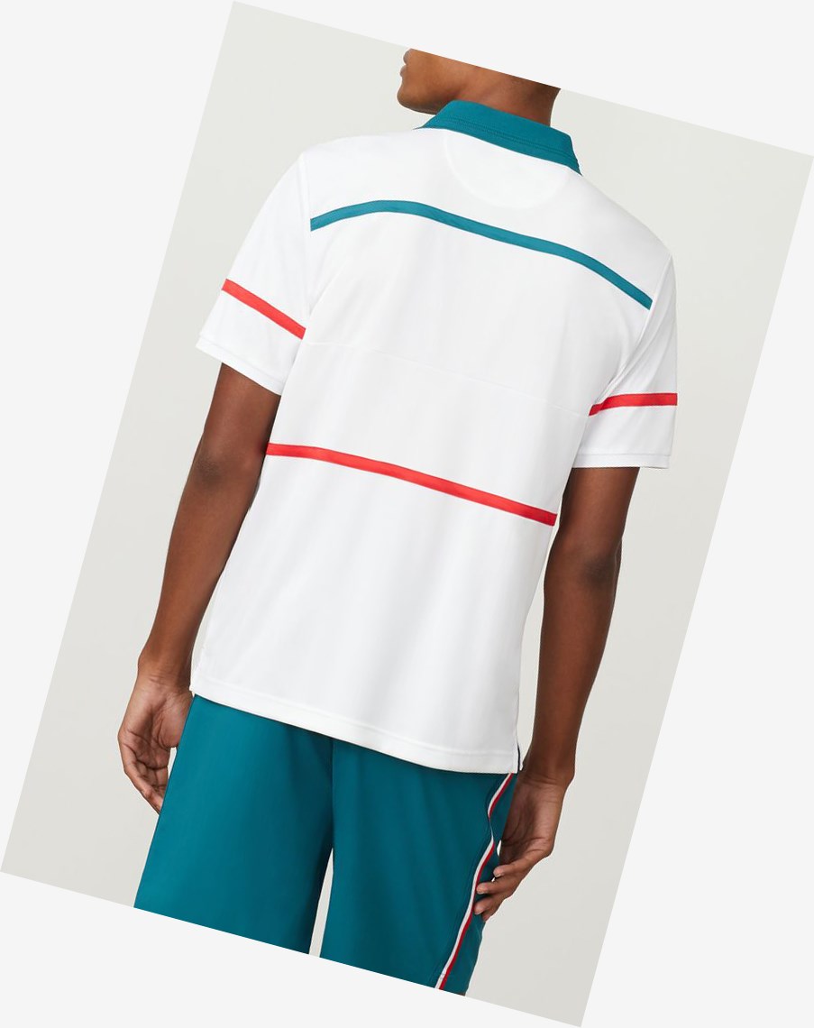 Fila Legend Polo Wht/Paci/Cred | 16OQWVKUY