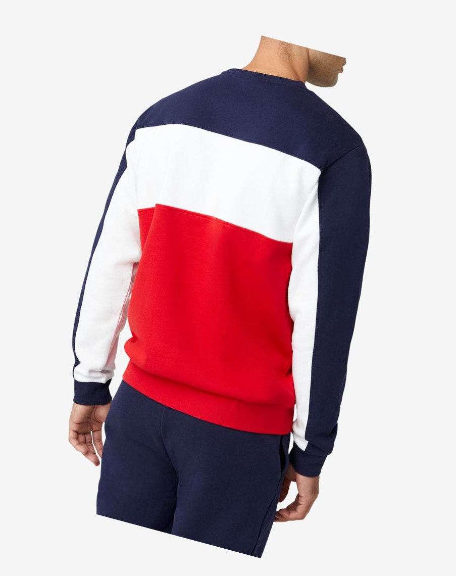 Fila Lesner Fleece Crew 410 Peac/Wht/Cred | 50RKZMHVD