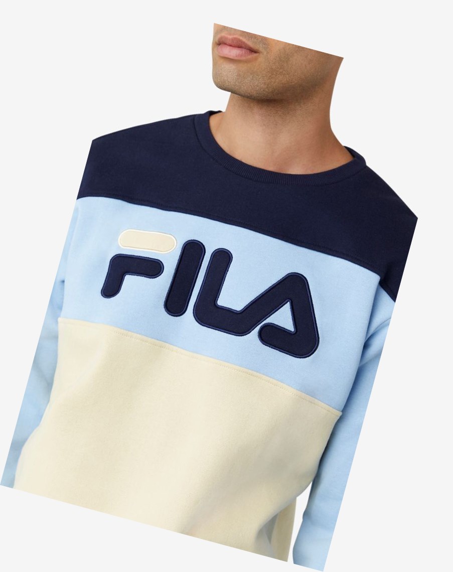 Fila Lesner Fleece Crew 413 Peac/Bsand/Pblu | 54MTKSJEZ