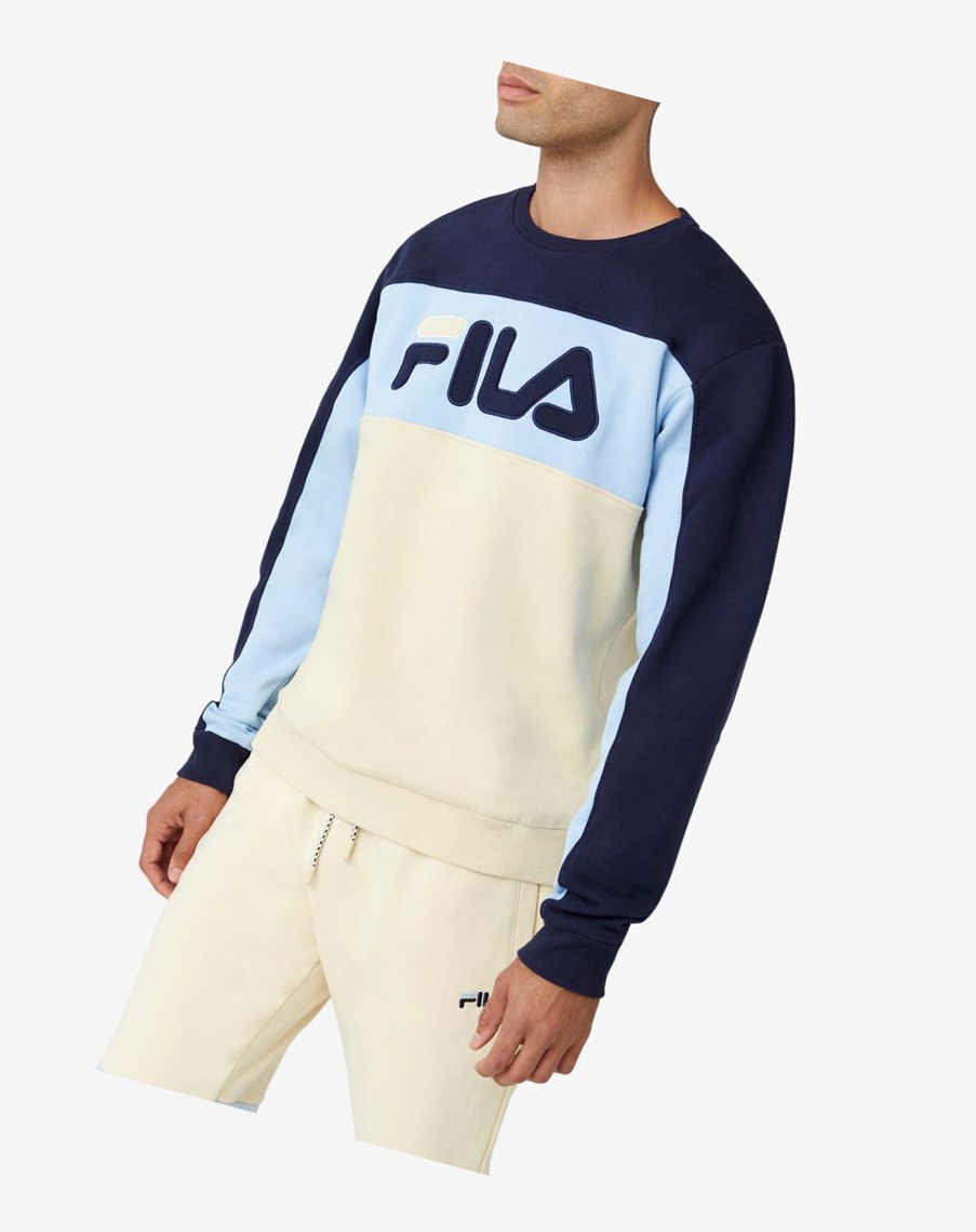 Fila Lesner Fleece Crew 413 Peac/Bsand/Pblu | 54MTKSJEZ