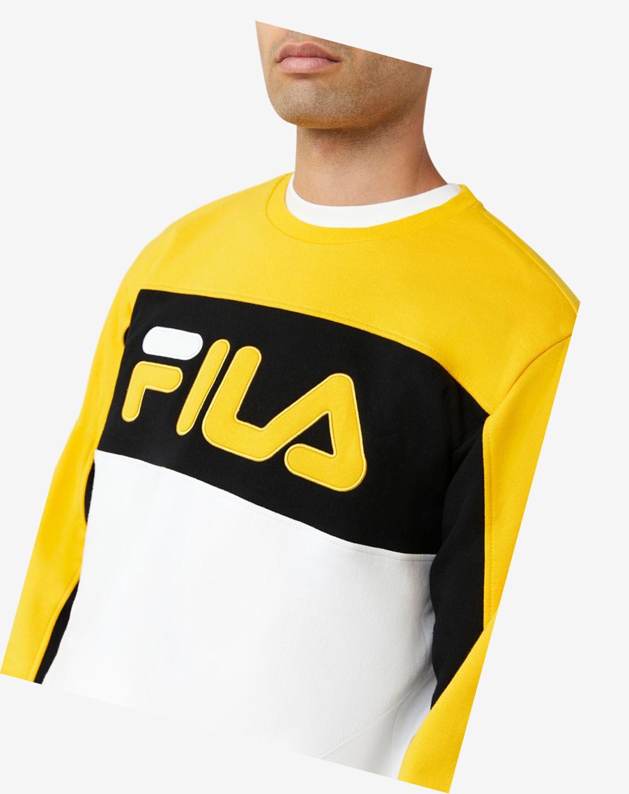 Fila Lesner Fleece Crew 755 Gfus/Blk/Wht | 26XFNMUDV