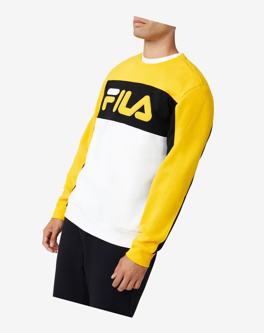 Fila Lesner Fleece Crew 755 Gfus/Blk/Wht | 54VQCMYXT