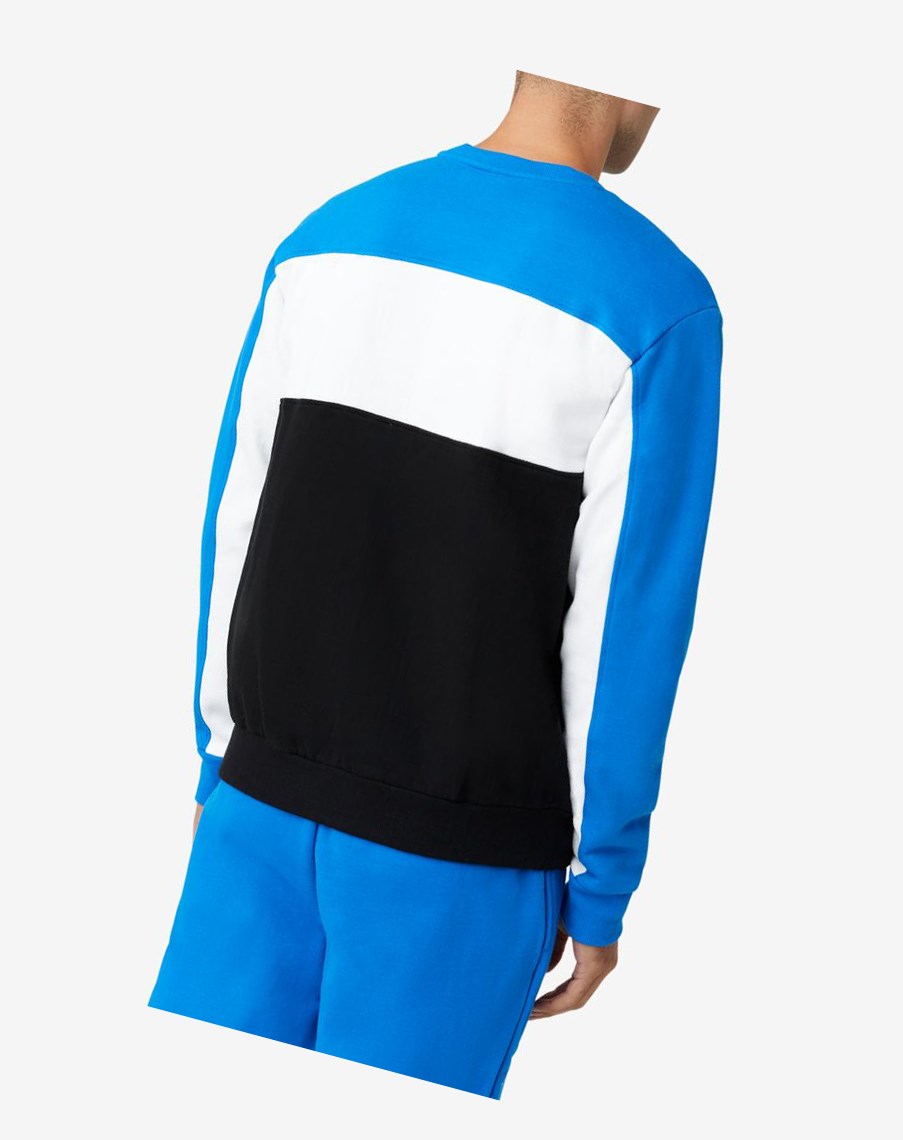 Fila Lesner Fleece Crew 916 Dblu/Wht/Blk | 05XACPESH