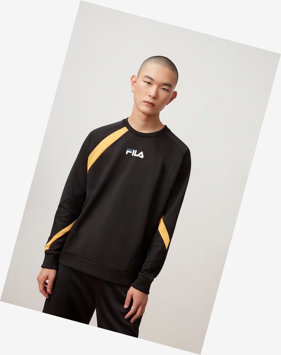 Fila Link Textured Crew Blk/Citr/Atdp | 18LHZETBG