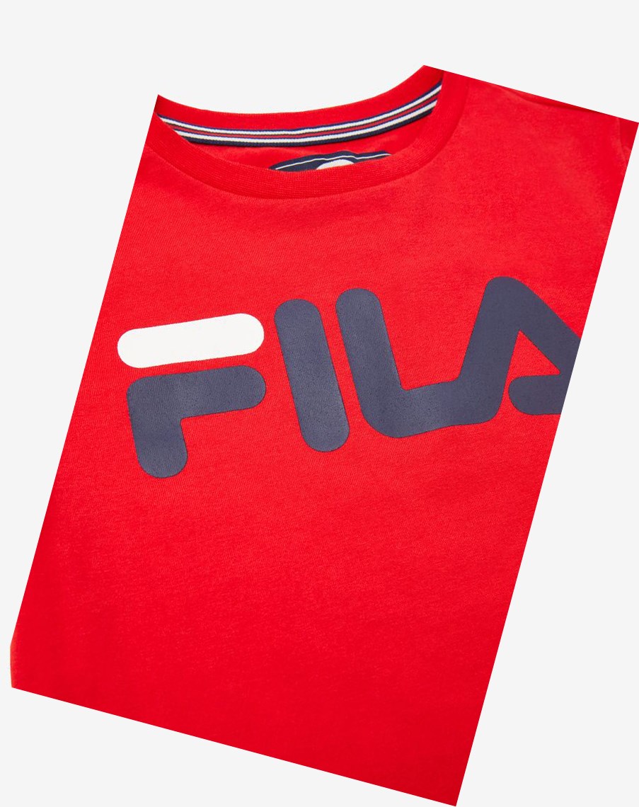 Fila Logo Tee Rojas | 56HKUDAPO