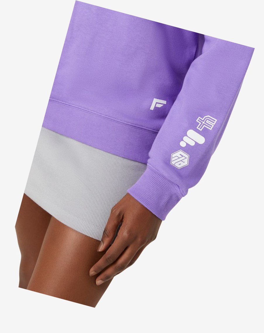 Fila Luce Boyfriend Sweatshirt Moradas Blancas | 29LHRYZNS