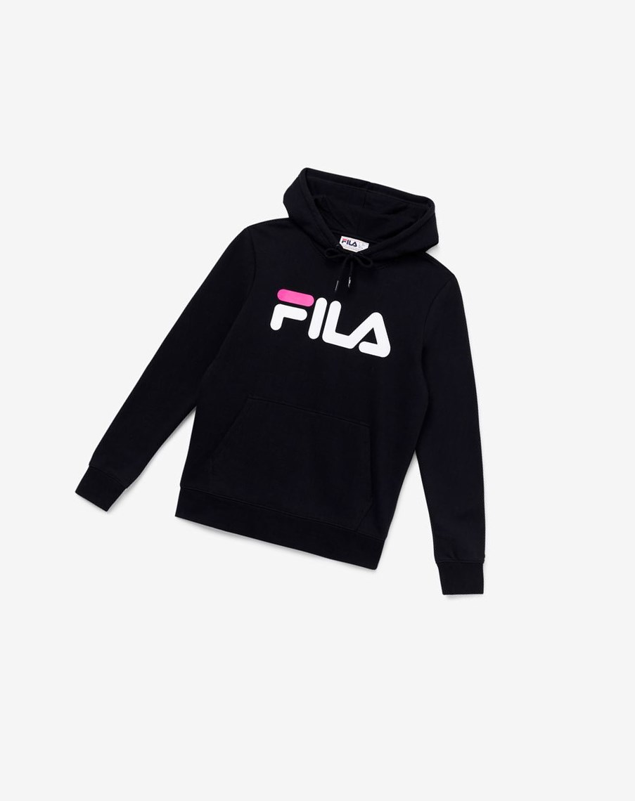 Fila Lucy Hoodie Negras Blancas Rosas | 03DMYCKLU