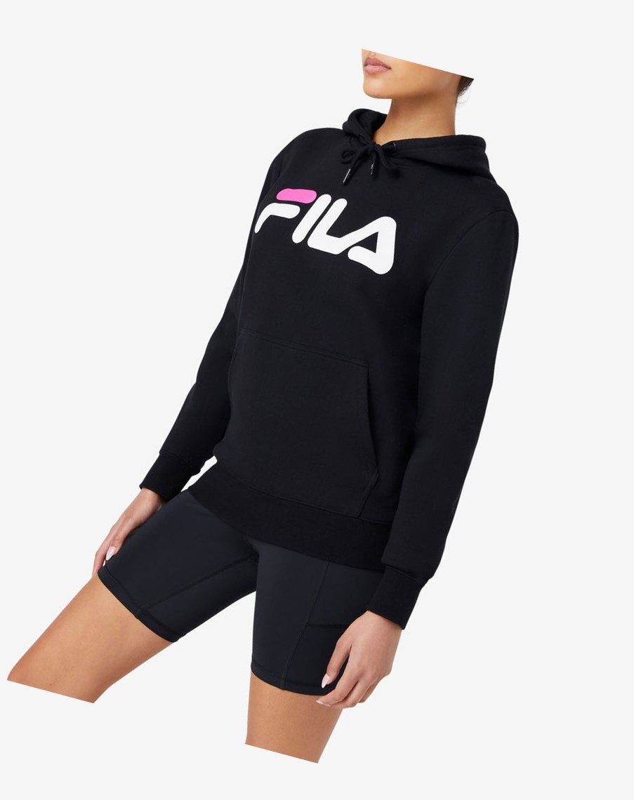 Fila Lucy Hoodie Negras Blancas Rosas | 74FWBINAP