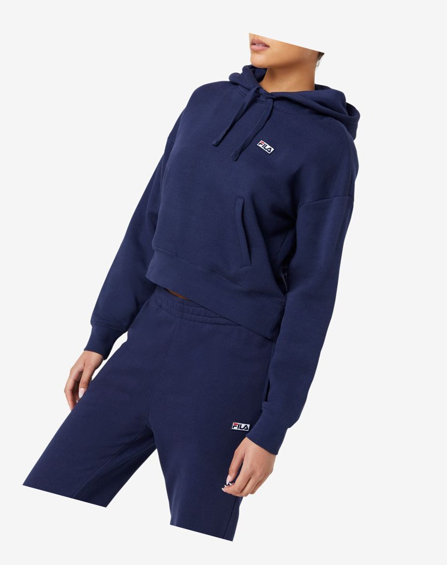 Fila Marina Hoodie 410 Peacoat | 81UEMQFNT