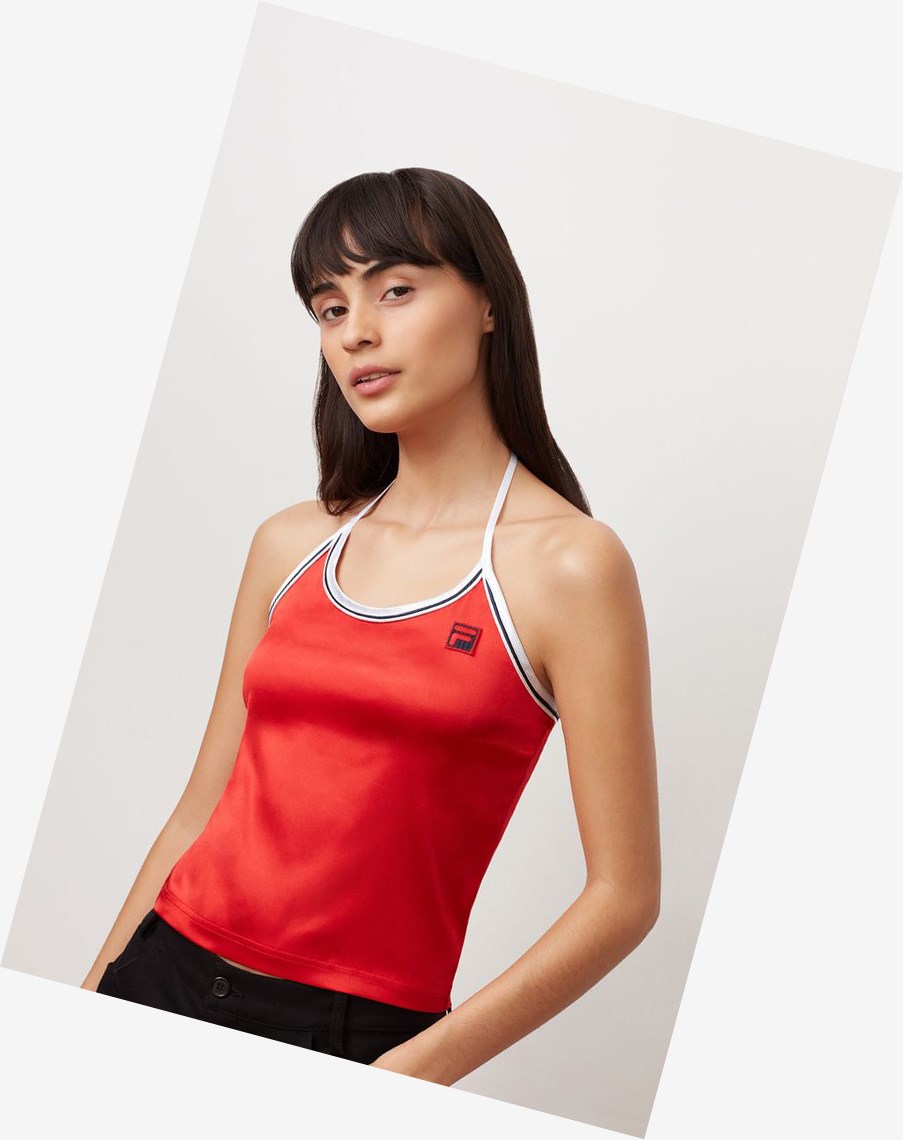 Fila Marisol Halter Tank Cred/Wht/Peac | 93PLMXCFZ