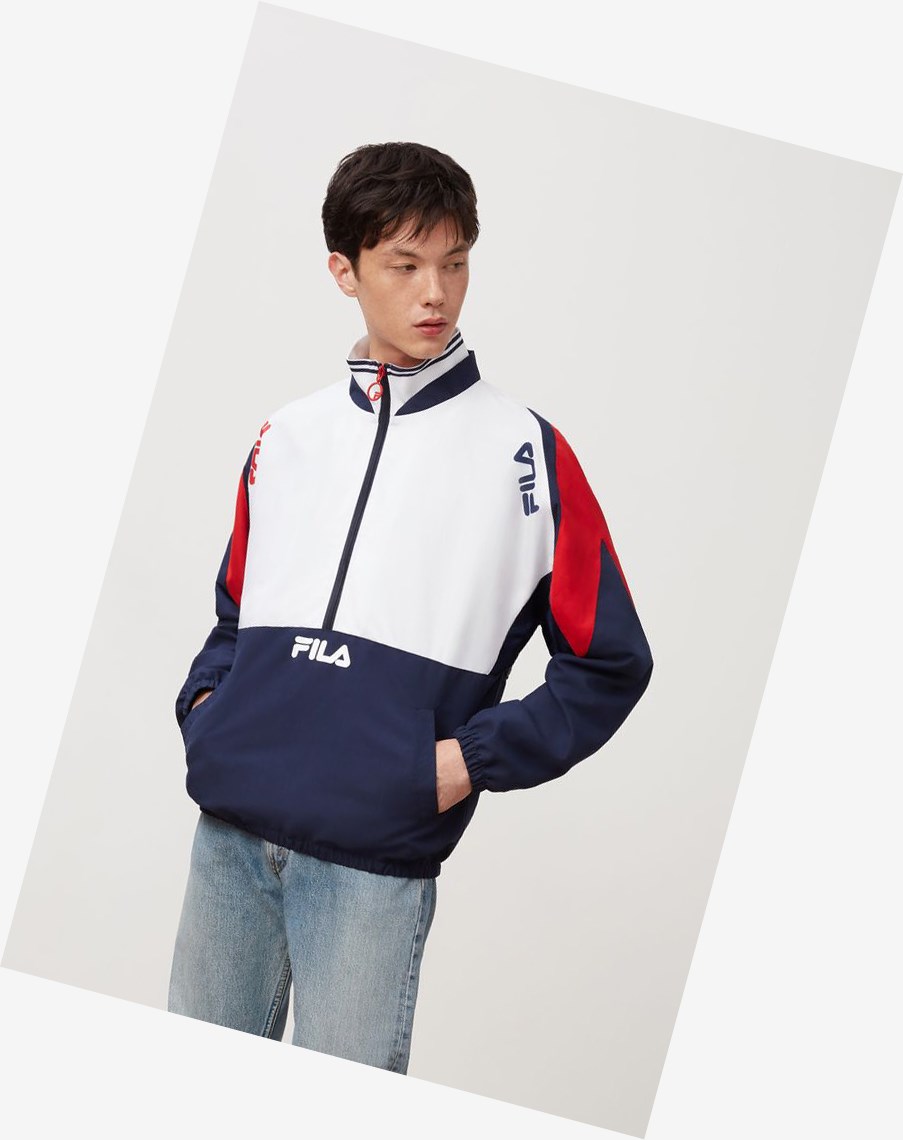 Fila Marty Windjacket Peac/Wht/Cred | 64NVDSMUY