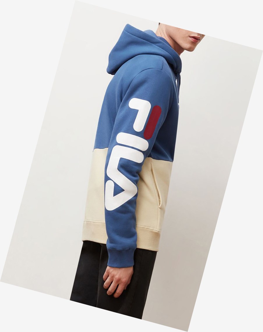 Fila Marzio Hoodie Azules Blancas | 06WQTDKCB