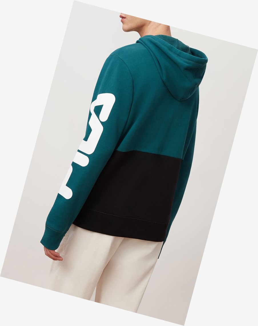 Fila Marzio Hoodie Azules Negras | 26YEQPHWF