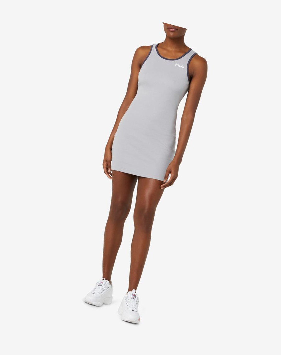 Fila Mattea Vestido Plateadas Blancas | 13LZPKHMA