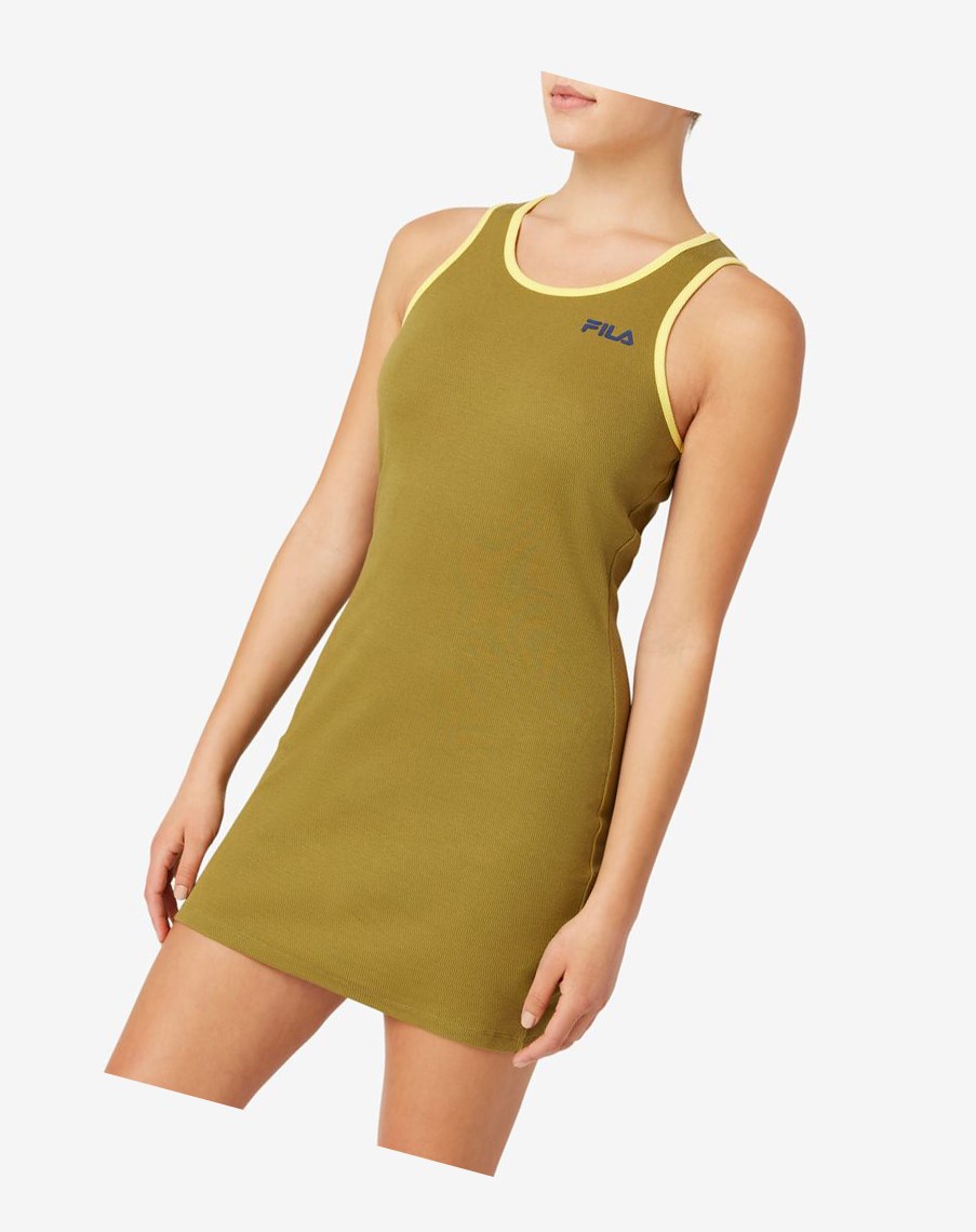 Fila Mattea Vestido Verde Oliva | 24YVTXWOD