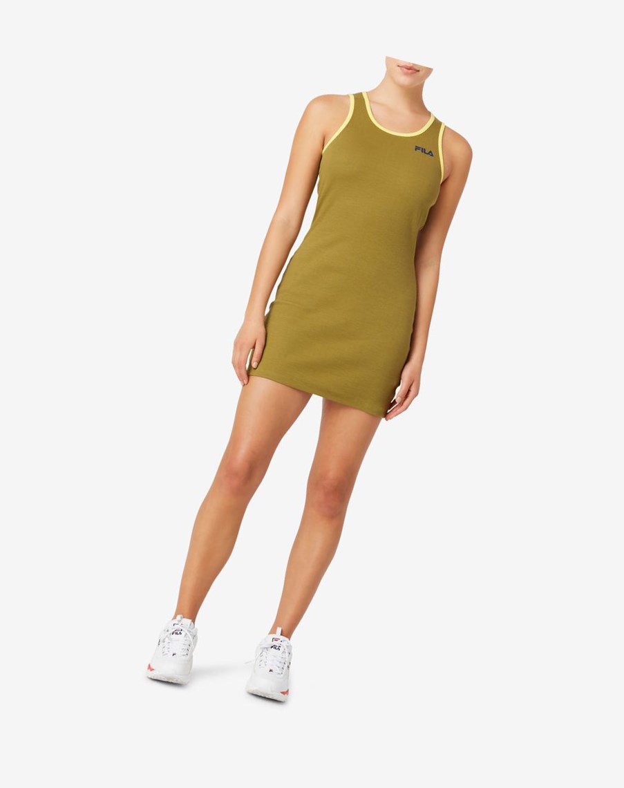 Fila Mattea Vestido Verde Oliva | 62DWECPOZ