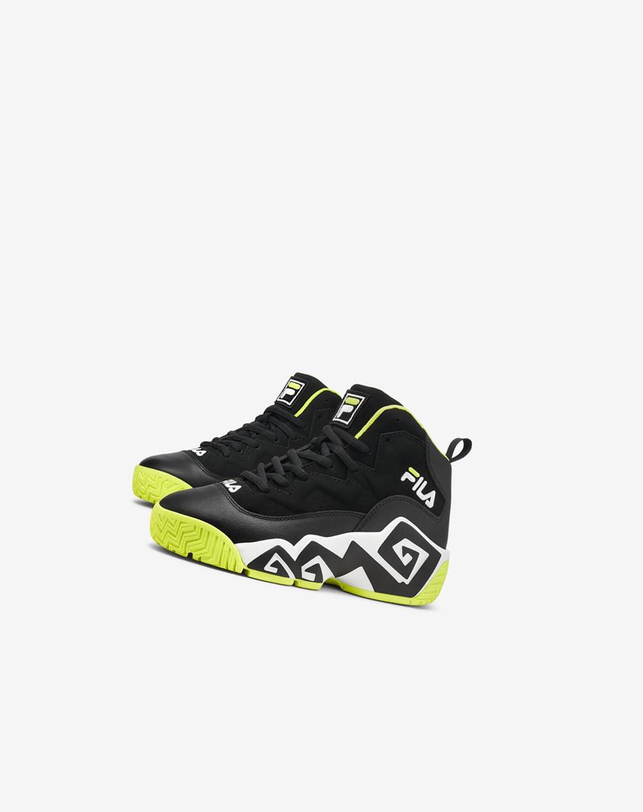 Fila Mb Tenis Shoes Blk/Sfty/Wht | 53UMRIBKY