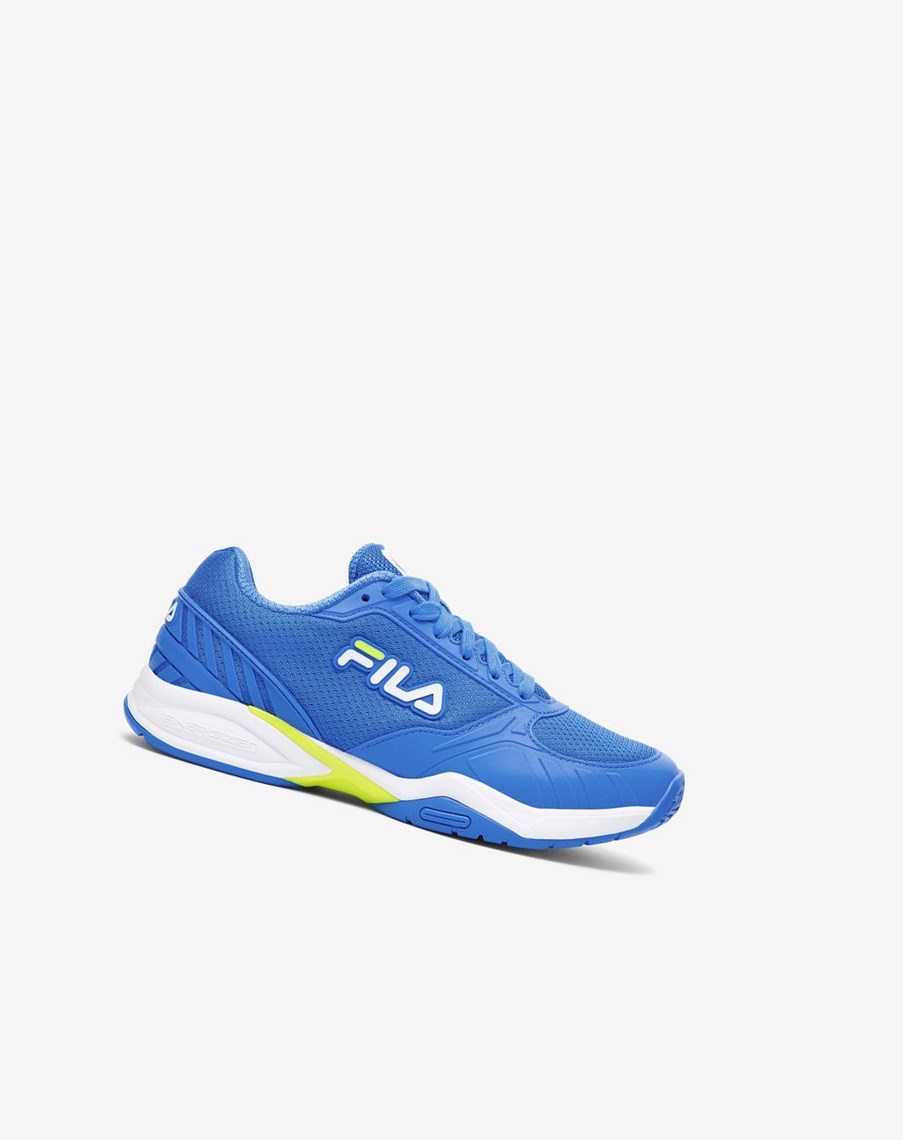 Fila Men’S Volley Zone Tenis Shoes Azules Blancas Amarillo | 07MHVJRCB