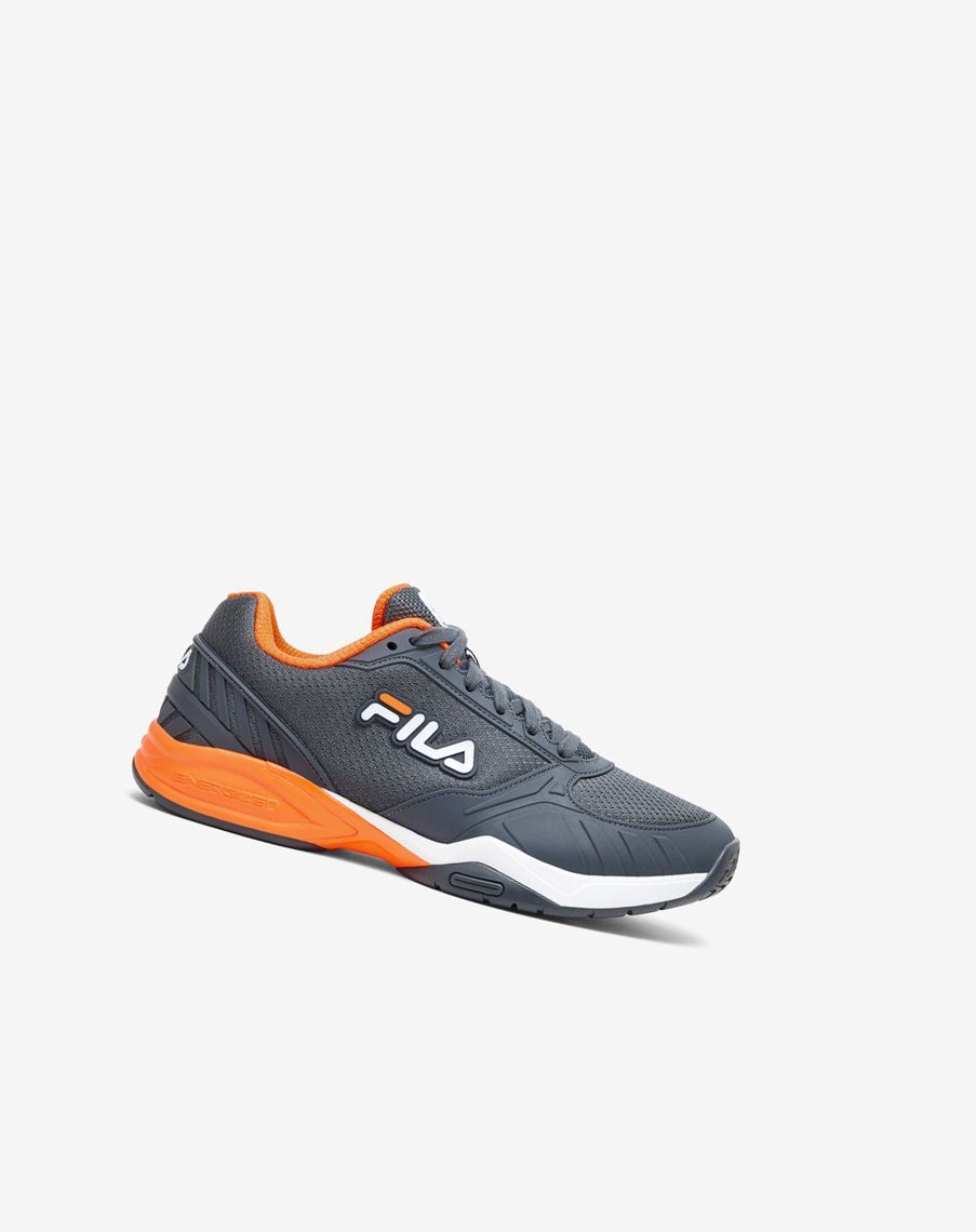 Fila Men’S Volley Zone Tenis Shoes Verde Menta Blancas Naranjas | 13OQNSUKX