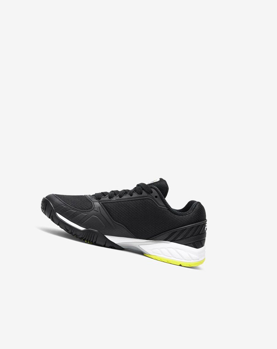 Fila Men’S Volley Zone Tenis Shoes Negras Blancas Amarillo | 38GIDEUOB