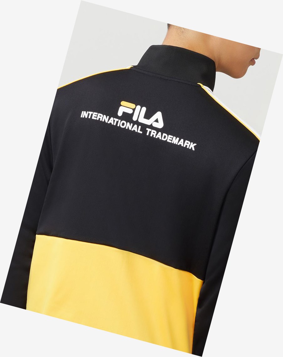 Fila Michele Jacket Blk/Wht/Gfus | 60QDFHOIC