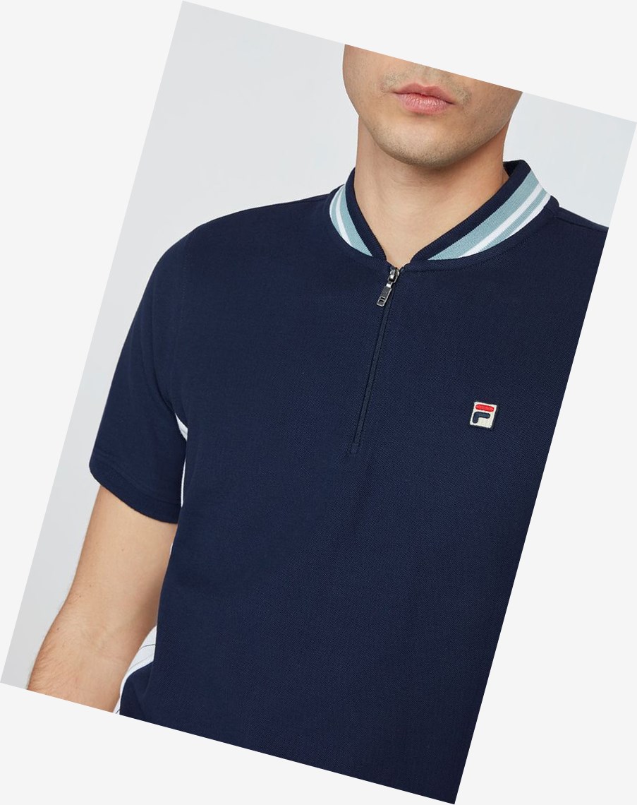 Fila Moretti Henley Navy/Wht/Prbl | 74VZEBJFI