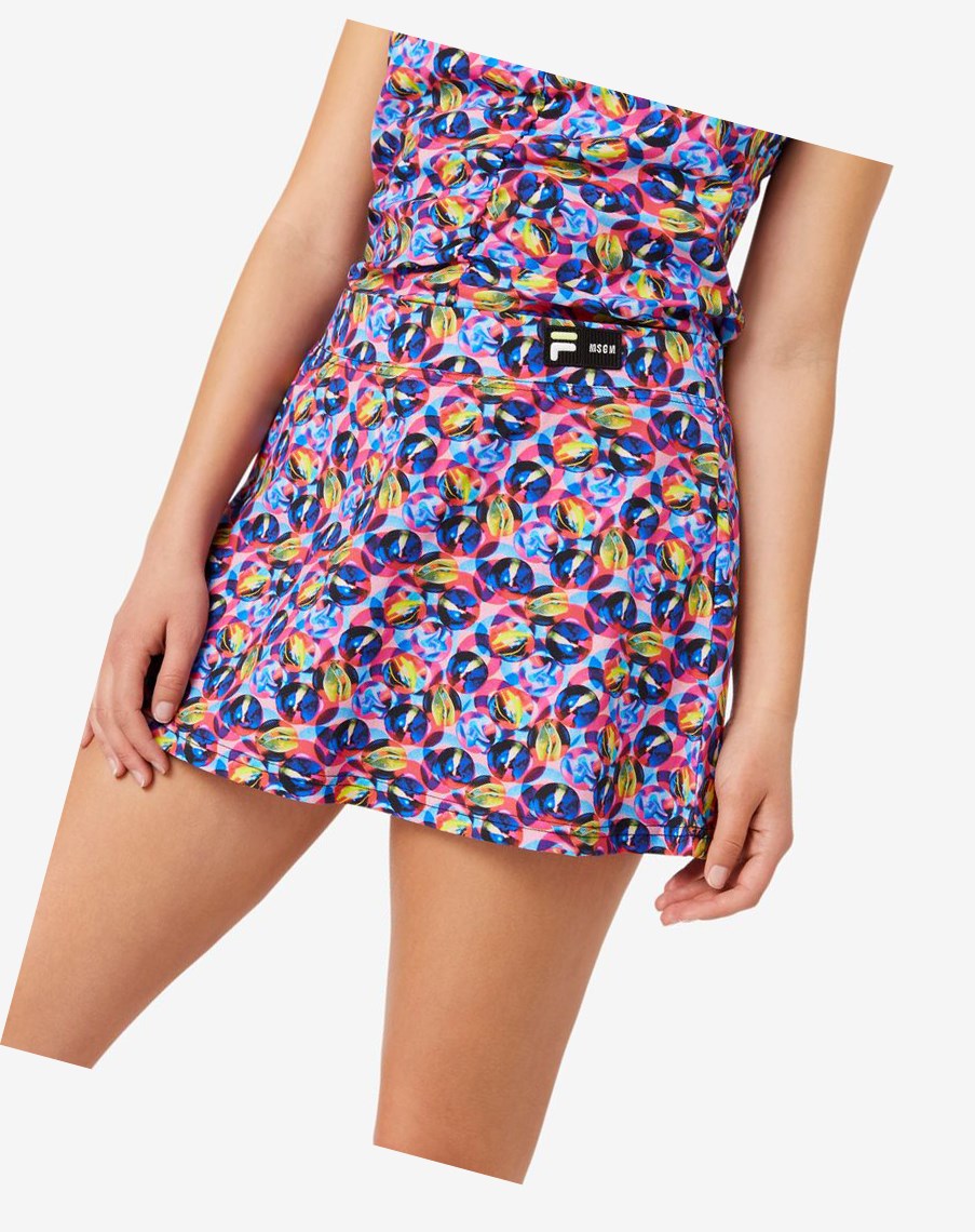 Fila Msgm X Fila Printed Skort Rosas | 23KHLOFUQ