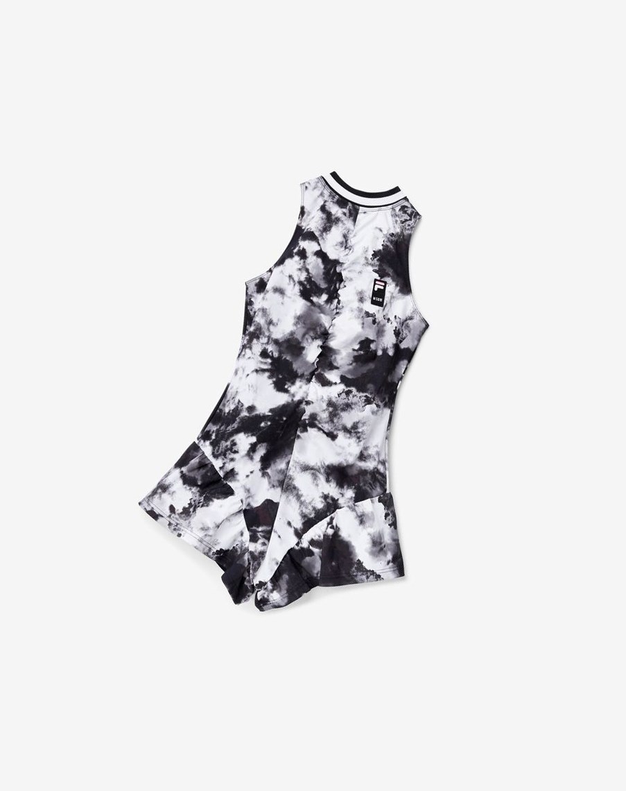 Fila Msgm X Fila Tie Dye Romper Vestido Negras | 35ACDIKUH