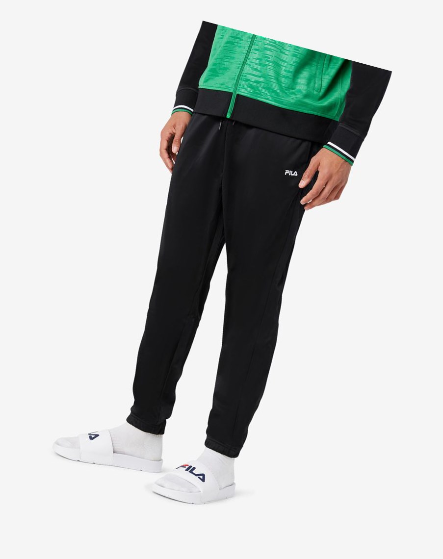 Fila Nigeria Pista Pant Negras Blancas | 20BXQZIFS