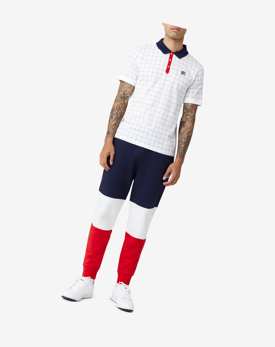 Fila Nile Polo Blancas Rojas | 04BXLJEOC