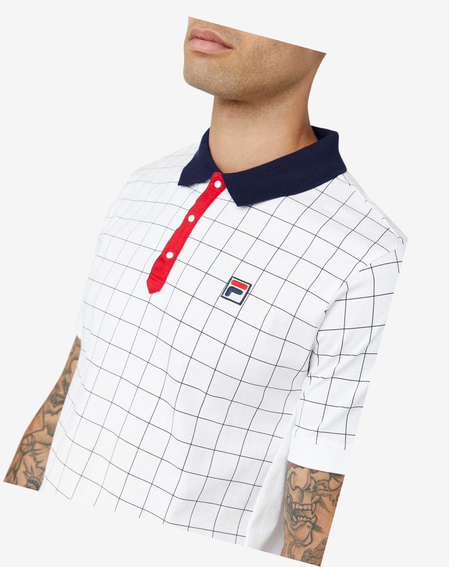 Fila Nile Polo Blancas Rojas | 04BXLJEOC