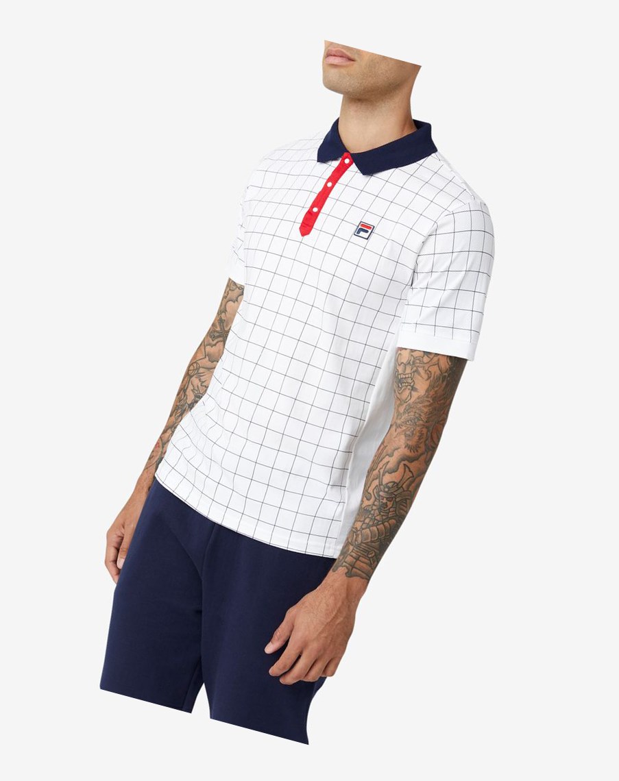 Fila Nile Polo Blancas Rojas | 04BXLJEOC