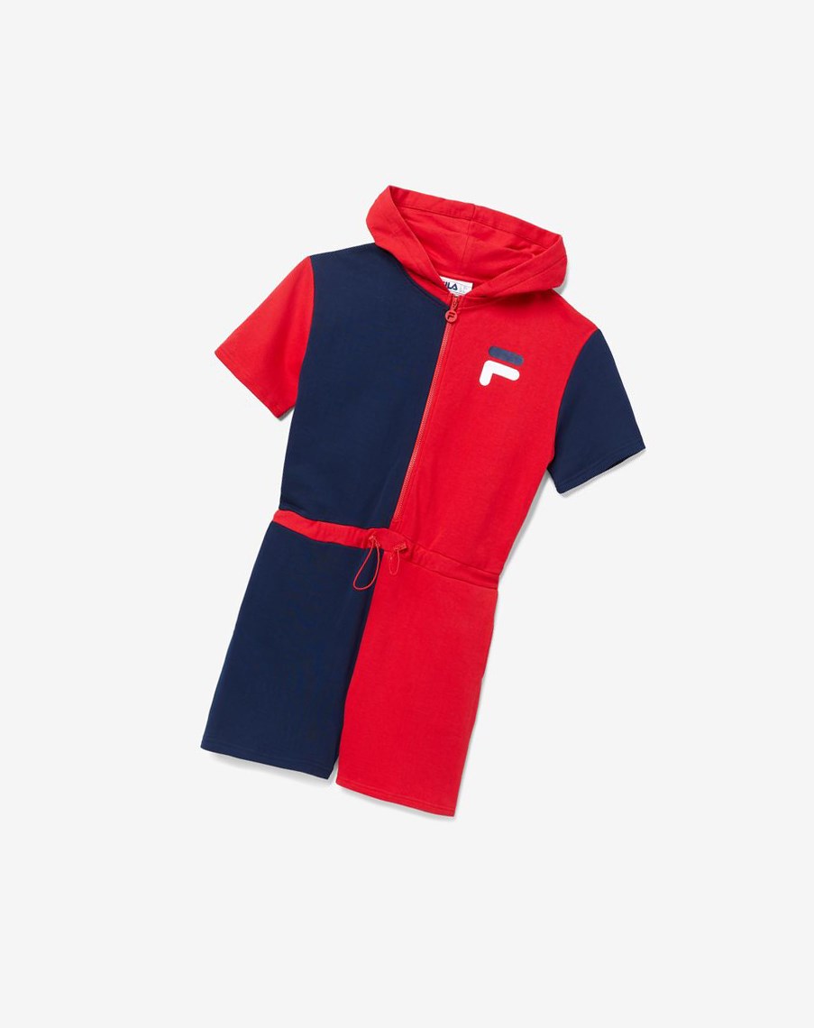 Fila Nitara Romper Rojas Blancas | 52HBPXSAG