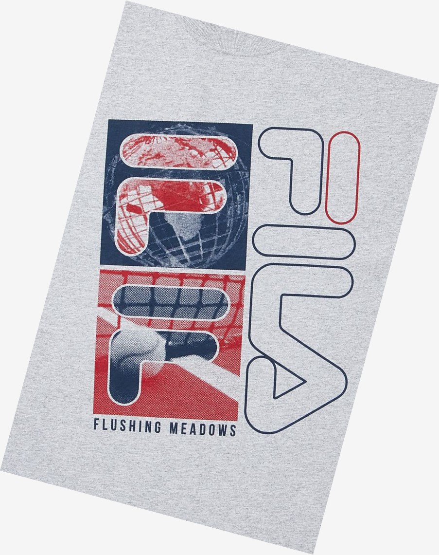 Fila Nyc Collage Tee Gris | 48FSIOHRD