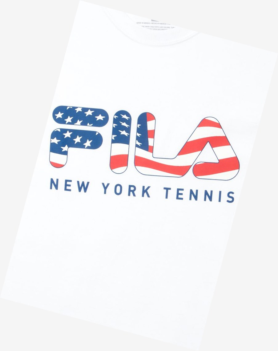 Fila Nyc Fila Flag Tee Blancas | 16TEPSHOV