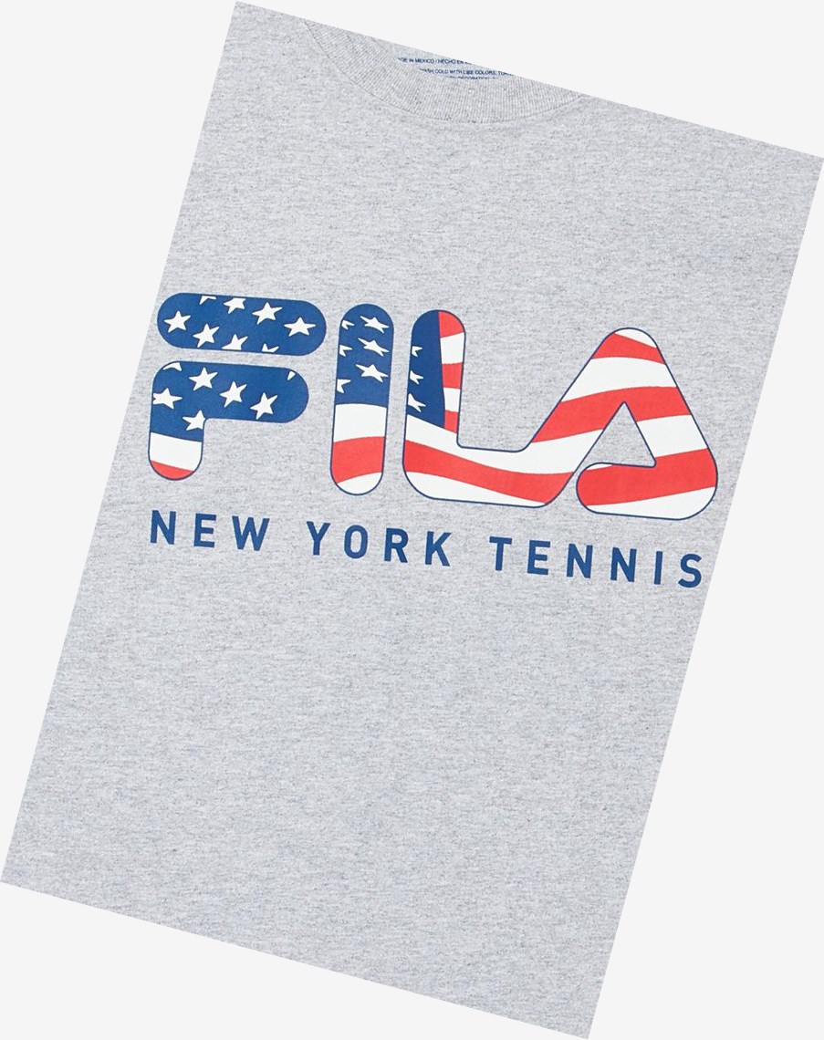 Fila Nyc Fila Flag Tee Gris | 18QSKDXHI