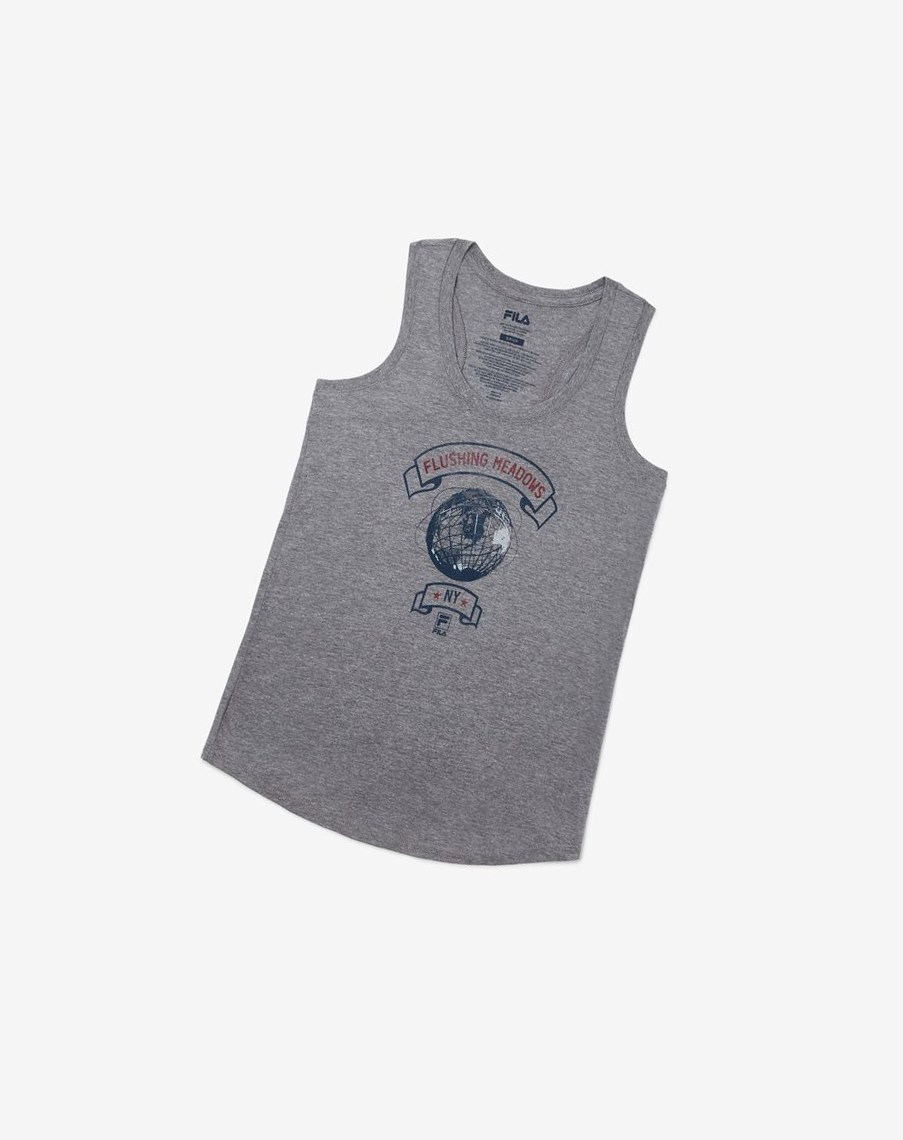 Fila Nyc Globe Tank Gris | 19IWDOQJC