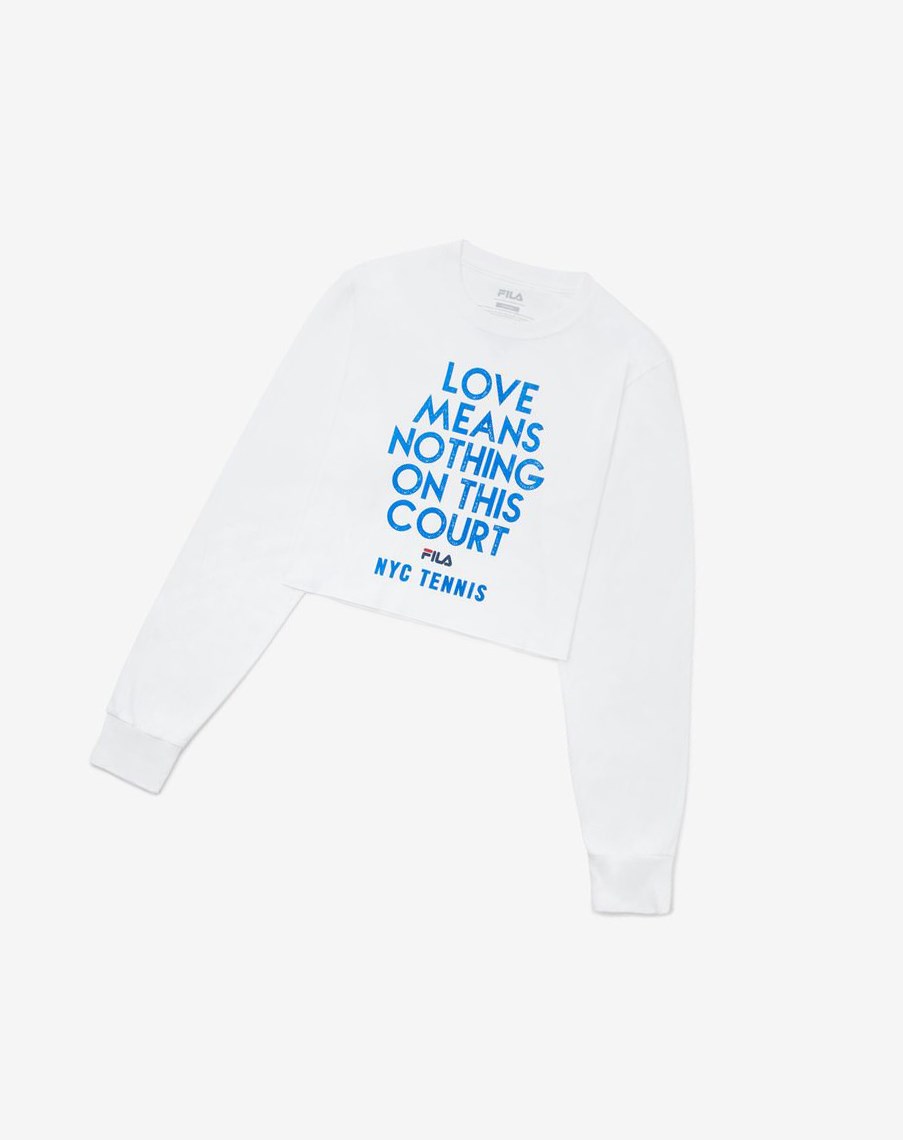 Fila Nyc Loves Means Crops Long Sleeve Blancas | 39FPVICBY