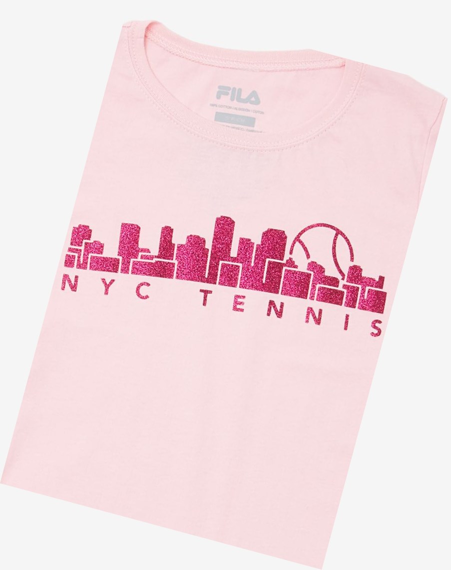 Fila Nyc Sparkle Tee Rosas | 06LHAYPFE