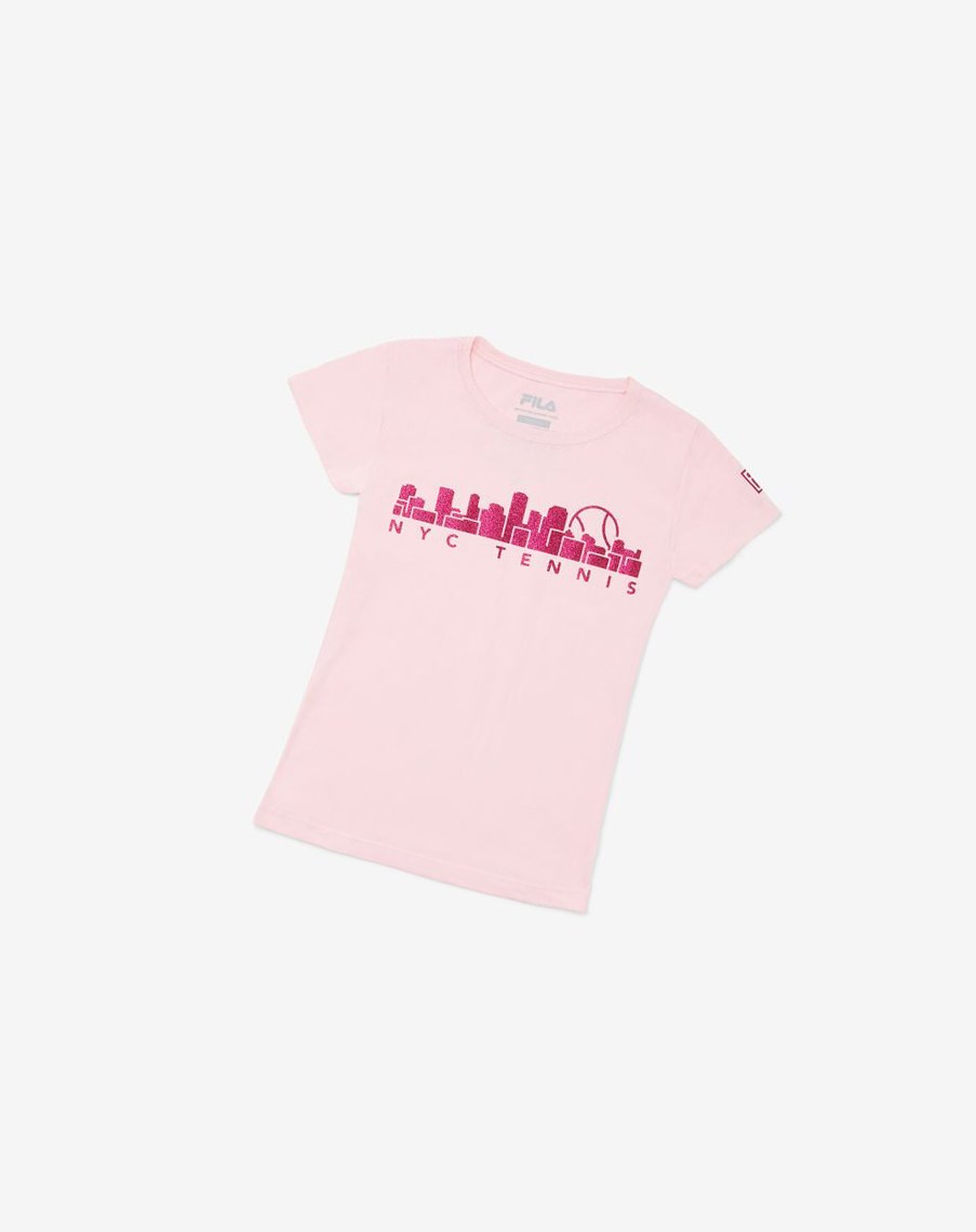 Fila Nyc Sparkle Tee Rosas | 06LHAYPFE