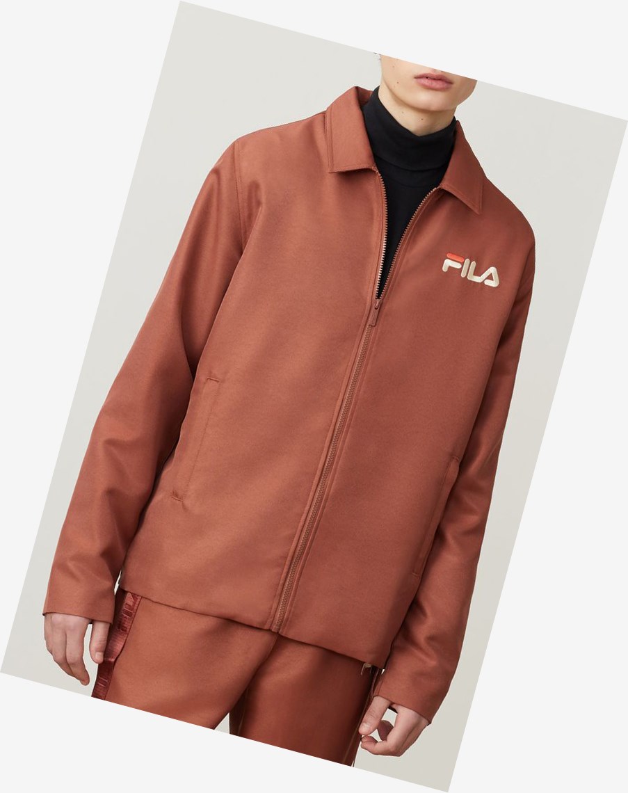 Fila Orbit Woven Jacket 223 Mahogany / Cement / Chili | 67BKPOYTC