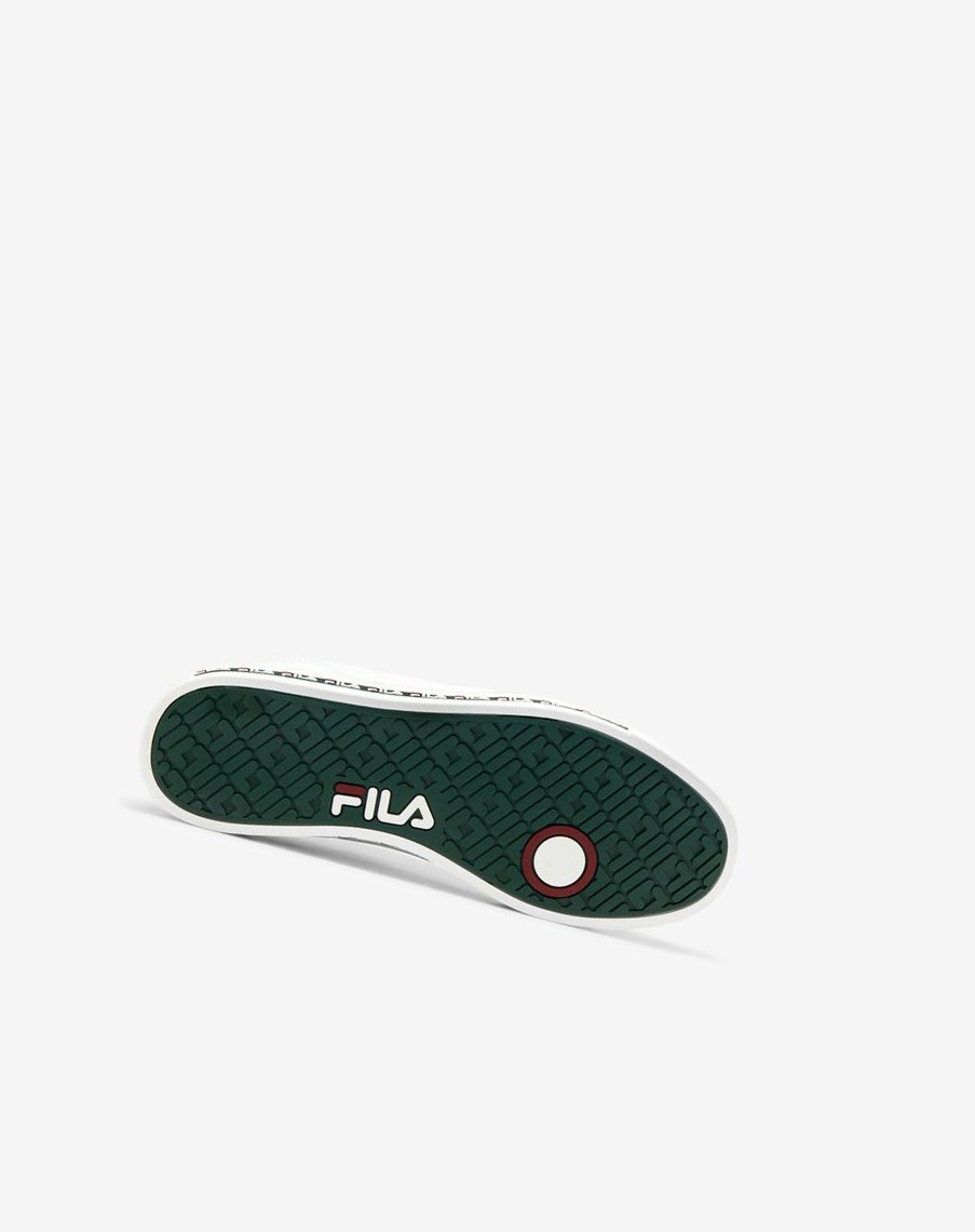 Fila Original Court Cuero Tenis Shoes Blancas Rojas | 49ZJCXTUO