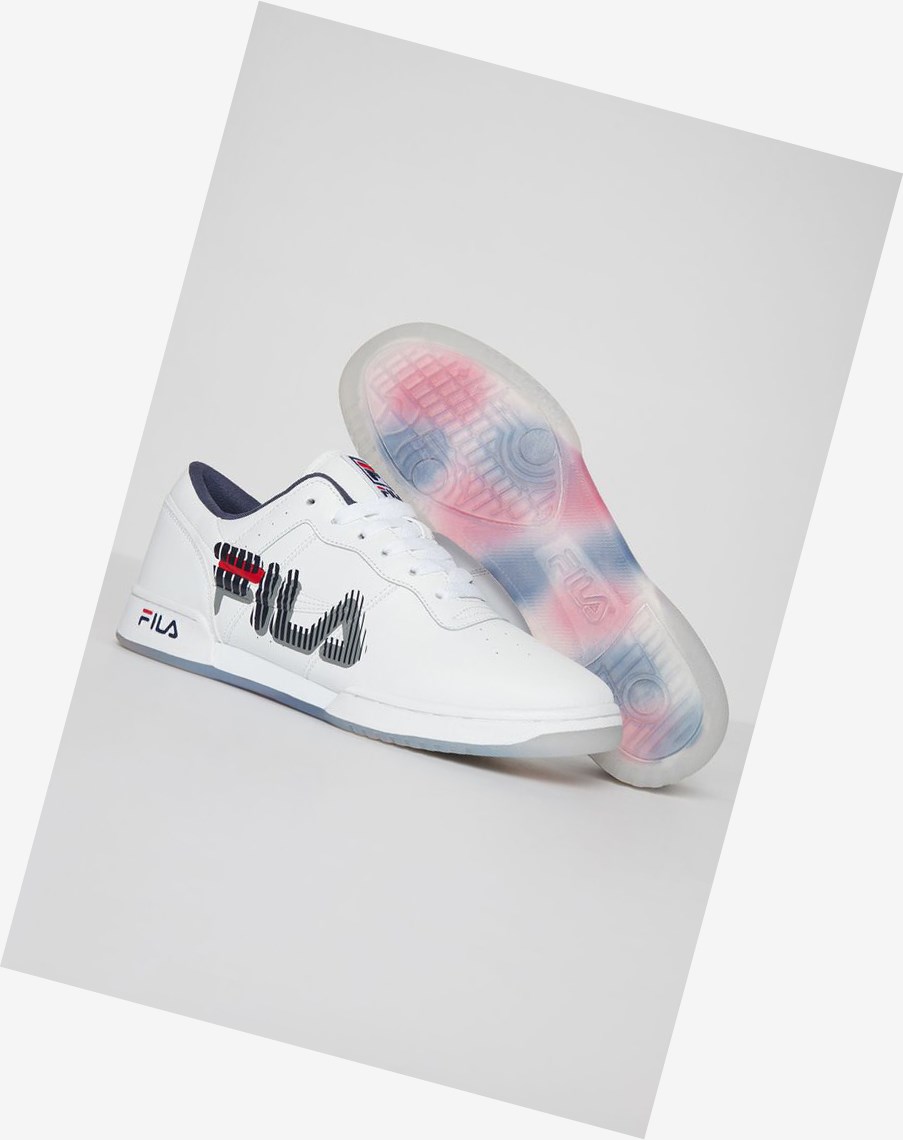 Fila Original Fitness Estampadas Sneakers Wht/Fnvy/Fred | 56KZLICAD