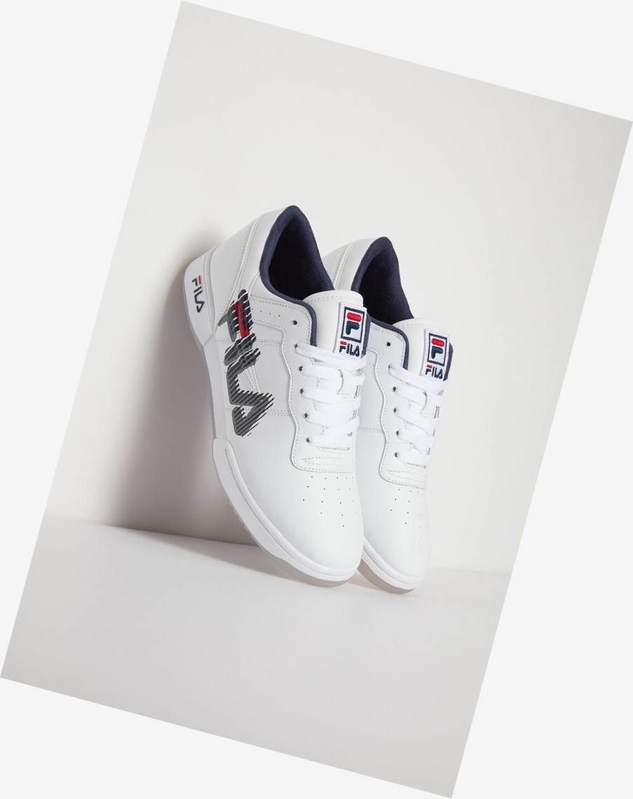 Fila Original Fitness Estampadas Sneakers Wht/Fnvy/Fred | 56KZLICAD