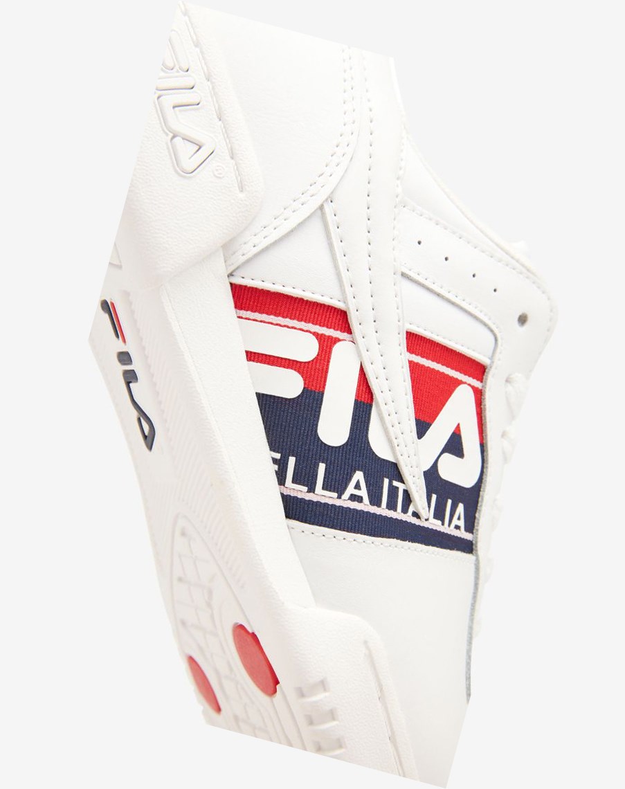 Fila Original Fitness Logo Tape Sneakers Blancas Azul Marino Rojas | 50FCMGAKX