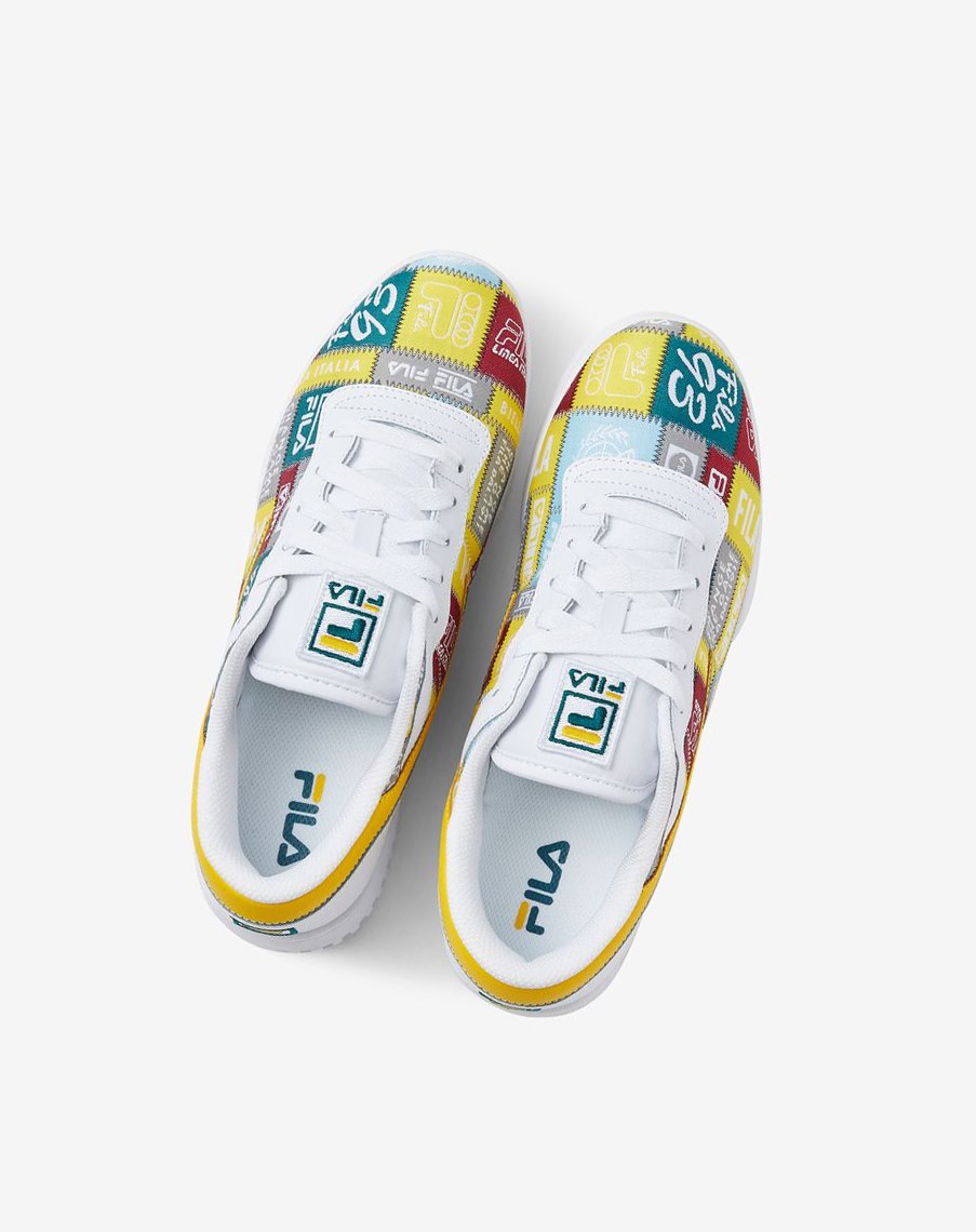 Fila Original Fitness Patchwork Sneakers Blancas Amarillo | 16PLAXYZW