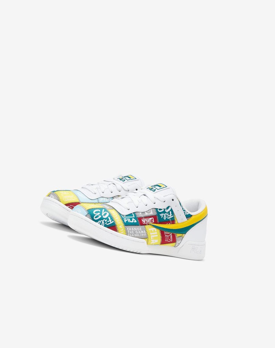 Fila Original Fitness Patchwork Sneakers Blancas Amarillo | 93JQWGLTY